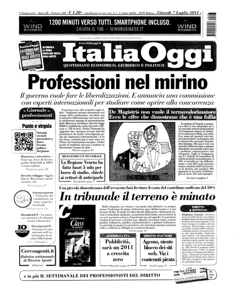 Italia oggi : quotidiano di economia finanza e politica